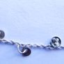 Vintage Sterling Silver925 Disc Charm Anklet Bracelet length 10" - 1,6g Image 9