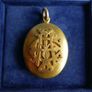 Victorian Gold Plated Photo Locket Picture Jewelry Pendant Image 3