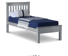 Single wood bed