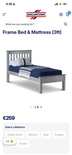 Single wood bed