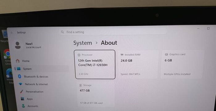 MSI RTX4050 i7 Gaming Laptop