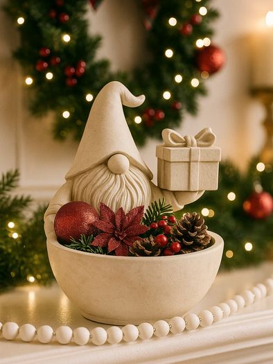 Christmas Gnome Bowl - Holiday Treat Holder