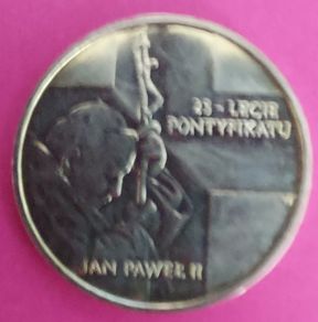 Poland 2 zlote 25th anniversary of Pope John Paul 2nd Commemorate coin