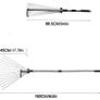 Garden Leaf Rake,Grass Rake for Lawn,Adjustable Lawn Grass Rake for Grass Cleaning Fallen Leaves Weeds,34 to 63-Inch Adjustable Gardening Tools 160cm (FREE POSTAGE) Image 2