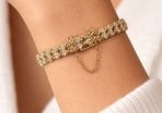 9ct gold diamond bracelet.