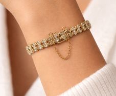 9ct gold diamond bracelet.