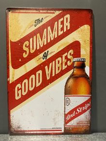 Red Stripe Beer Tin Metal Sign