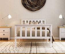Solid Wood White Milan Bed Frame (FREE P&P)