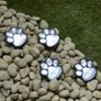 Set of 4 LED Solar Powered Pet Paws Animal Prints Outdoor Lamp, Creative String Light Decorative Outdoor Lights for Patio, Yard, Garden - White LED Image 2