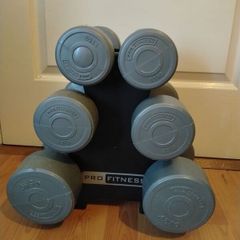 dumbbells with stand