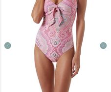 Melissa Odabash Lisbon Pink Paisley Swimsuit