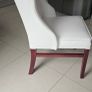 white leather chair Image 7