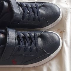 Ralph lauren navy leather  trainer size 3