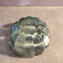 Vintage and decorative Indiana Glass Lotus Flower 12 Petal 5.5" Bowl Textured  Green Clear Image 7