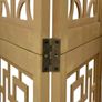 Room Divider 3 Panels Brown Solid Wood Paulownia Image 3