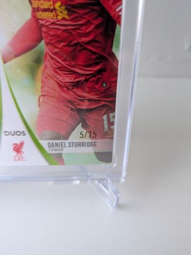 Luis Suarez and Daniel Sturridge Liverpool FC Topps Total Football Duos /75