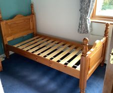 Solid pine single bed
