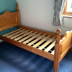 Solid pine single bed