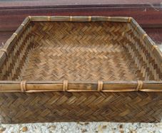 Lightweight Square Wicker Storage Box.