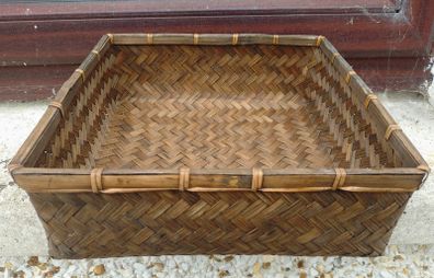 Lightweight Square Wicker Storage Box.