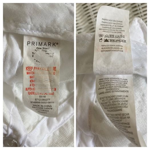 Primark White Bow Cap, One Size