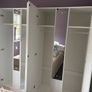 Large White Wardrobe 4 Door with Mirrors Image 2