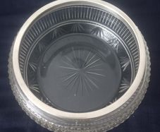 Antique silver mounted cut glass bowl.