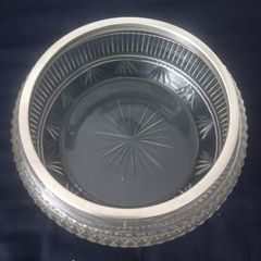 Antique silver mounted cut glass bowl.
