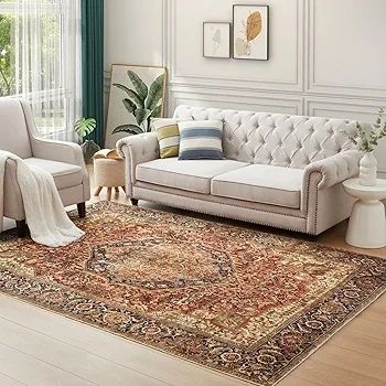 Rugs for Bedroom Living Room Large 160x230 cm  Traditional Area Rugs Majestic Cashmere Style - Soft Short Pile Vintage Rug - Carpet for Dining Room Easy To Clean