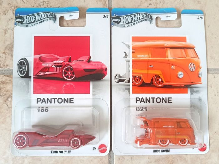 2x Hot Wheels Silver Series Pantone: Twin Mill III + Volkswagen Kool Kombi JKY47 New