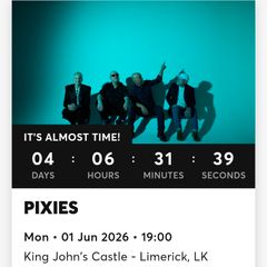 2 tickets available for the Pixies for Monday June 1st.  Ticketmaster transfer available.