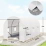 Large Galvanised Steel Frame Outdoor Poly Tunnel Garden Walk-In Patio Greenhouse 3.5 x 2 x 2 m Image 2