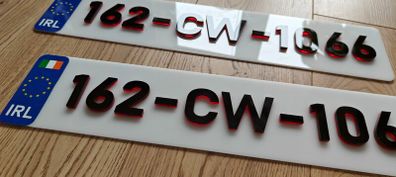 3D acrylic registration plate personalized