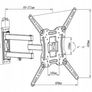 TV Wall Mount Bracket Tilt Swivel 20" - 65" TV Image 2
