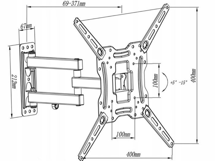 TV Wall Mount Bracket Tilt Swivel 20" - 65" TV