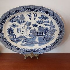 Beautiful Large Willow Pattern Turkey Platter, Made in Japan, Would Hold a Whopper Turkey!