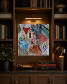 Original Painting Original Art Office Art Mid Century Style Art