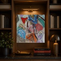 Original Painting Original Art Office Art Mid Century Style Art