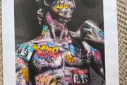 Graffiti Michelangelo's David picture unframed