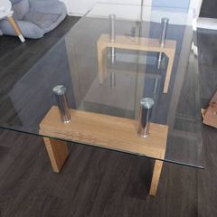 Stylish Two tier glass coffee table in excellent condition