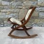 Antique mahogany Folding Rocking Chair. Image 4