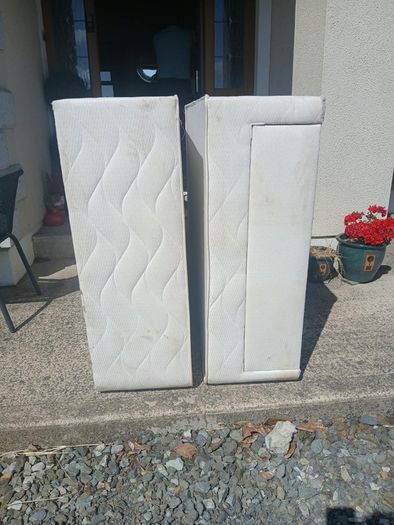 King size storage divan and pine headboard