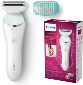Philips SatinShave Advanced Wet and Dry Rechargeable Lady Shaver, Cordless Electric Razor with Bikini Attachment,