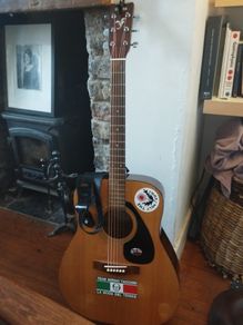 Yamaha acoustic with strap