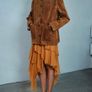 zara genuine suede blazer coat Image 3