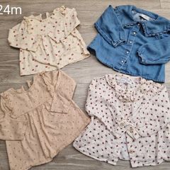 Baby girl Long sleeve Shirts 18-24m (x4)
