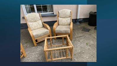 4 Piece Rattan Furniture Set