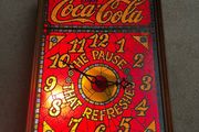 Coca Cola Lighted Liberty Clock Sign Very Rare