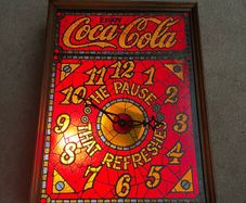 Coca Cola Lighted Liberty Clock Sign Very Rare