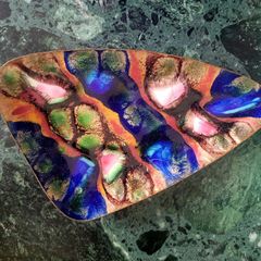 Mid-century enamel on copper Pin tray/Ring dish